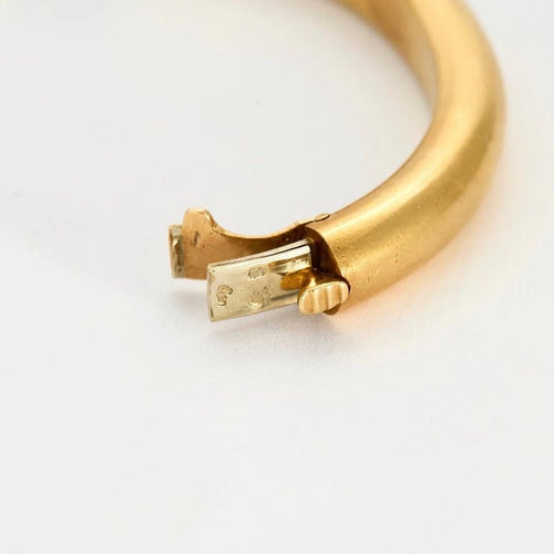 Bracelet FRED Isaure - Bracelet jonc vintage en or jaune, platine et diamants 58 Facettes