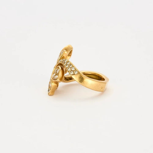 Bague 51 OJ Perrin - Bague en or jaune 18K sertie de diamants 58 Facettes