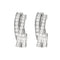 Boucles d'oreilles Cartier Trinity - Boucles d'oreilles créoles en or blanc et diamants 58 Facettes