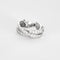 Boucles d'oreilles Cartier Trinity - Boucles d'oreilles créoles en or blanc et diamants 58 Facettes