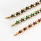 Bracelet Lot de 3 bracelets ligne en or jaune 18 carats avec pierres précieuses 58 Facettes