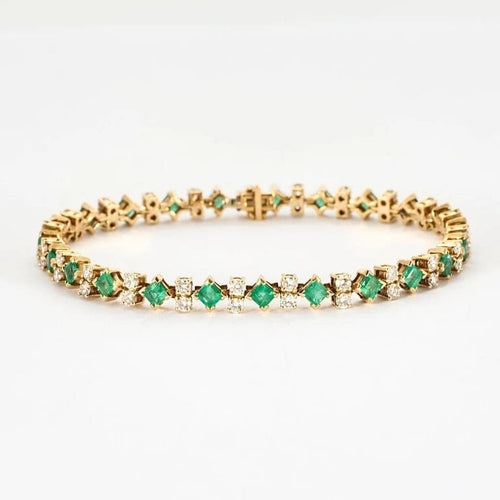 Bracelet Lot de 3 bracelets ligne en or jaune 18 carats avec pierres précieuses 58 Facettes
