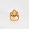 Bague 52 Bulgari - Bague entourage en or jaune 18 carats, corail et diamants 58 Facettes