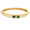 Bracelet Poiray - Bracelet jonc en or jaune 18 carats, diamants, saphir et émeraude 58 Facettes