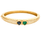 Bracelet Poiray - Bracelet jonc en or jaune 18 carats, diamants, saphir et émeraude 58 Facettes