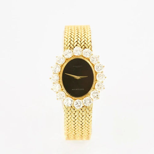 Montre Mauboussin / Vacheron Constantin - Montre en or jaune, onyx et diamants 58 Facettes