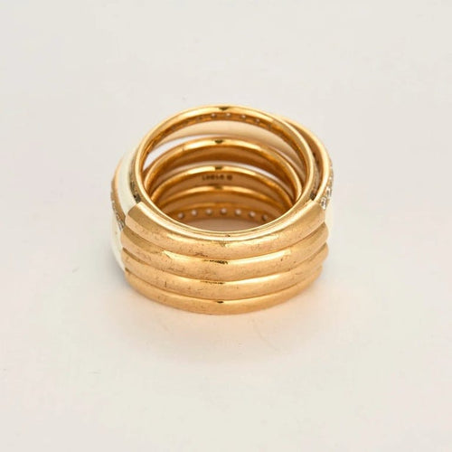 Bague 53 De Grisogono Allegra - Bague en or rose 18K, diamants et céramique blanche 58 Facettes