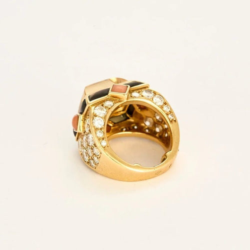 Bague 47 Bulgari (attribué à) - Bague dôme Marina B en or jaune 18K 58 Facettes