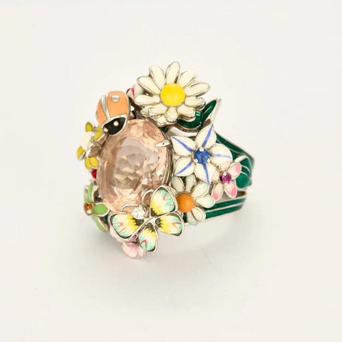 Bague 54 Dior Joaillerie Diorette - Bague cocktail en or blanc 18K 58 Facettes