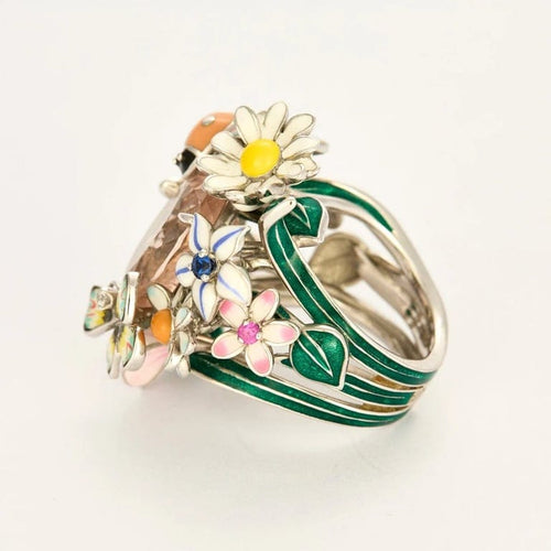 Bague 54 Dior Joaillerie Diorette - Bague cocktail en or blanc 18K 58 Facettes