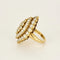 Bague 51 Van Cleef & Arpels - Bague cocktail en or jaune et diamants marquise 58 Facettes