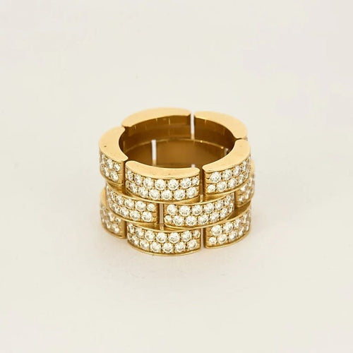 Bague 52 Cartier Panthère - Bague en or jaune 18K et diamants 58 Facettes