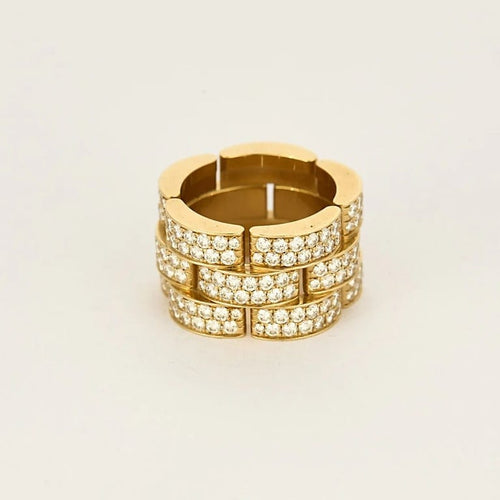 Bague 52 Cartier Panthère - Bague en or jaune 18K et diamants 58 Facettes