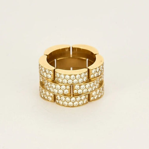 Bague 52 Cartier Panthère - Bague en or jaune 18K et diamants 58 Facettes