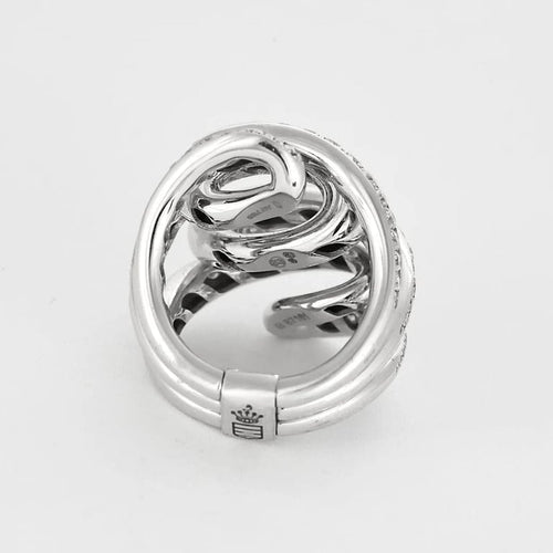 Bague 53 De Grisogono - Bague cocktail en or blanc 18K pavée de diamants 58 Facettes