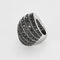 Bague 49 De Grisogono - Bague cocktail en or blanc 18K pavée de diamants blancs et noirs 58 Facettes