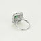 Bague 54 Bague jupe en or blanc 18K avec émeraude 2,05 ct et diamants 58 Facettes