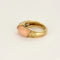 Bague 51.5 Van Cleef & Arpels - Bague en or jaune 18 K, corail peau d’ange et diamants 58 Facettes