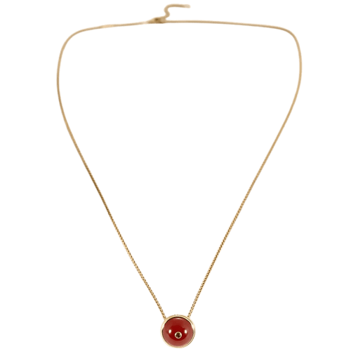 Collier Piaget Possession - Collier sautoir en or rose 18K, cornaline et diamant 58 Facettes