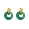 Boucles d'oreilles Van Cleef & Arpels - Boucles d’oreilles clips en or jaune, chrysoprases et hématites 58 Facettes