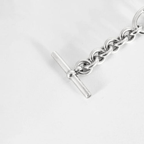 Bracelet Hermès Chaîne d’ancre - Bracelet en argent 925 avec pampille ancre 58 Facettes