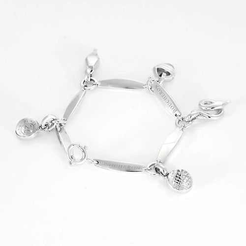 Bracelet Boucheron - Bracelet en or blanc 18K, calcédoine et cristal de roche 58 Facettes