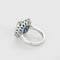 Bague 50 Bague en or blanc 18 K avec saphir de Ceylan et diamants 58 Facettes