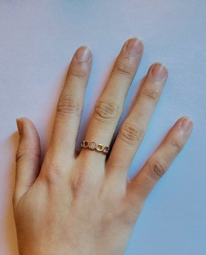 Bague 55 Dinh Van Impression Domino - Alliance en or blanc et diamants 58 Facettes 600