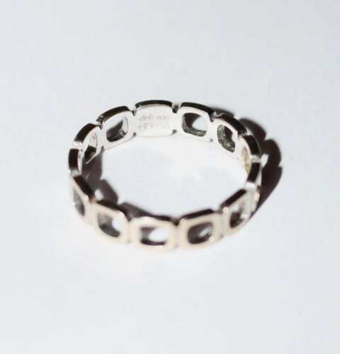Bague 55 Dinh Van Impression Domino - Alliance en or blanc et diamants 58 Facettes 600