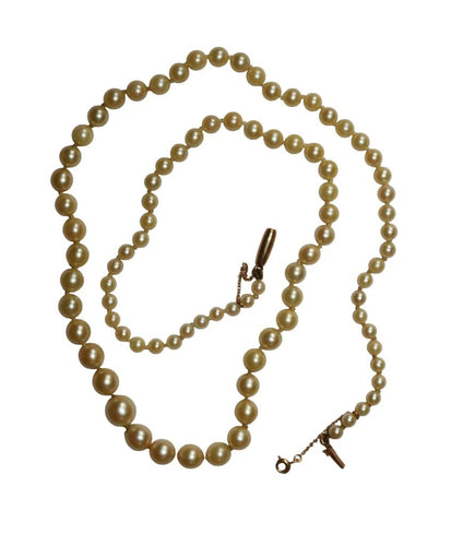 Collier Collier de perles de culture en chute, fermoir en or jaune 18 carats 58 Facettes 601