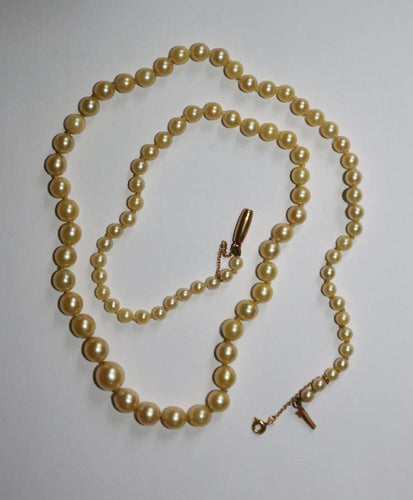 Collier Collier de perles de culture en chute, fermoir en or jaune 18 carats 58 Facettes 601