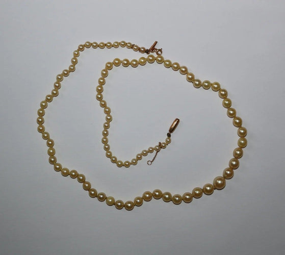 Collier Collier de perles de culture en chute, fermoir en or jaune 18 carats 58 Facettes 601