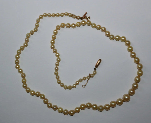 Collier Collier de perles de culture en chute, fermoir en or jaune 18 carats 58 Facettes 601