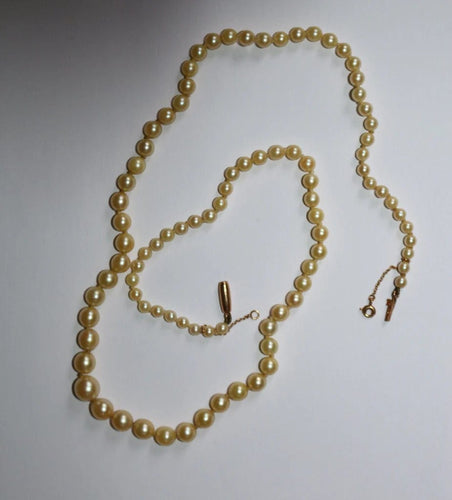 Collier Collier de perles de culture en chute, fermoir en or jaune 18 carats 58 Facettes 601
