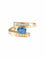 Bague 54 Bague saphir du Sri Lanka en or jaune 18 ct et diamants 58 Facettes 392