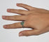 Bague 53 Bague style Art déco en or blanc 18k, diamants et tsavorites 58 Facettes 416