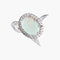Broche Broche fleur en or gris 750 sertie d’une opale blanche 58 Facettes 444