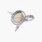 Broche Broche fleur en or gris 750 sertie d’une opale blanche 58 Facettes 444