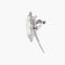 Broche Broche fleur en or gris 750 sertie d’une opale blanche 58 Facettes 444