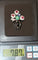 Pendentif Broche-pendentif panier de fleurs Art déco en or blanc 18 k 58 Facettes 446