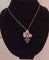 Pendentif Broche-pendentif panier de fleurs Art déco en or blanc 18 k 58 Facettes 446
