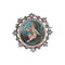 Broche Broche miniature XIXe en argent et vermeil, perles 58 Facettes 445