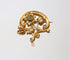 Broche Broche Art Nouveau florale en or jaune 18k avec perle 58 Facettes 449