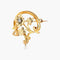 Broche Broche Art Nouveau florale en or jaune 18k avec perle 58 Facettes 449