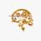 Broche Broche Art Nouveau florale en or jaune 18k avec perle 58 Facettes 449