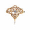 Pendentif Broche-pendentif Art nouveau en or jaune 18 k et platine 58 Facettes 447