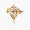 Pendentif Broche-pendentif Art nouveau en or jaune 18 k et platine 58 Facettes 447