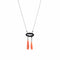 Collier Collier négligé Art déco en or gris 18 k, onyx, corail et diamants 58 Facettes 464