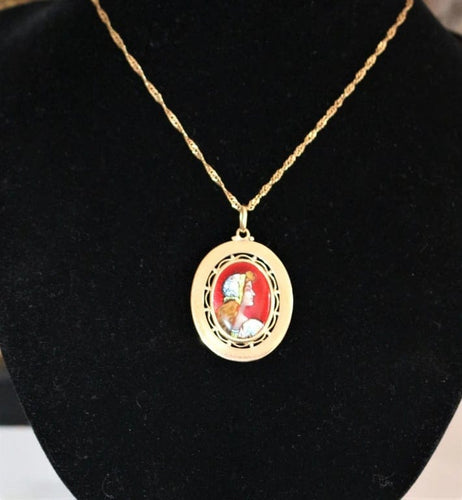 Pendentif Louis Clément - Pendentif médaille émaillée en or jaune 18k 58 Facettes 465