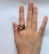 Bague 54 Bague papillon en or rose 18k citrine, améthystes et diamants 58 Facettes 469